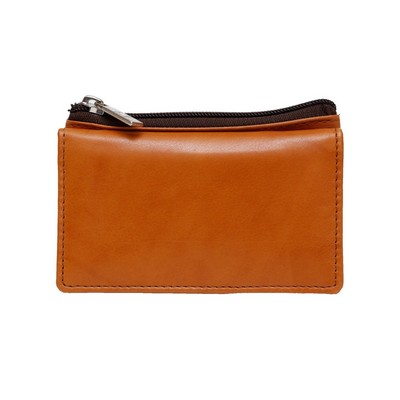 Ashlin® Designer British Tan Hillebrand Bi-Fold Mini-Wallet