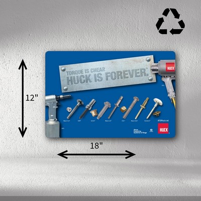 Recycled Fabric Surface Counter Mat w/Recycled Backing (12"x18"x1/8")