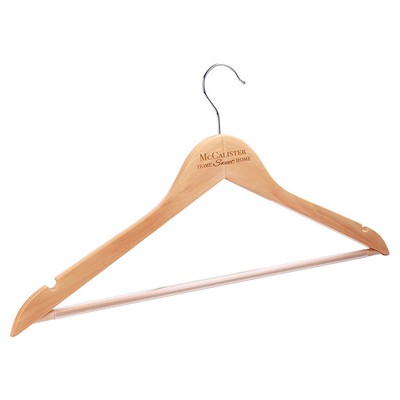 Maple Clothes Hanger, 17-1/2"x9-1/4"