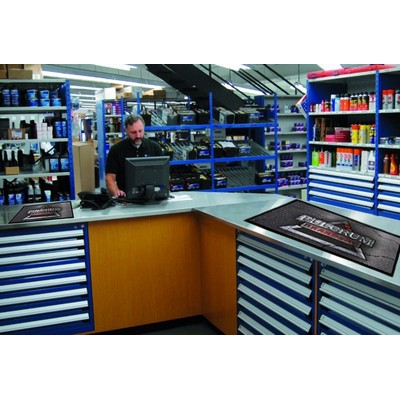 High Resolution POP Rubber Messenger Counter Matting - 2' X 9'