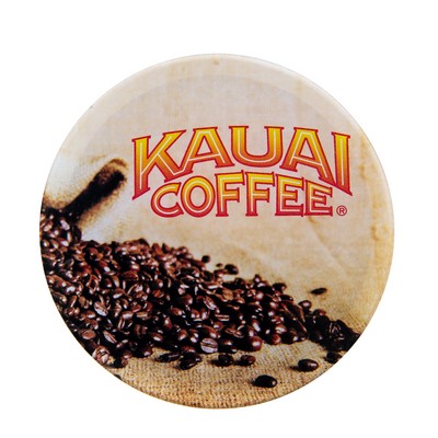 USA Made Round Acrylic Coasters w/ Cork Back (4")