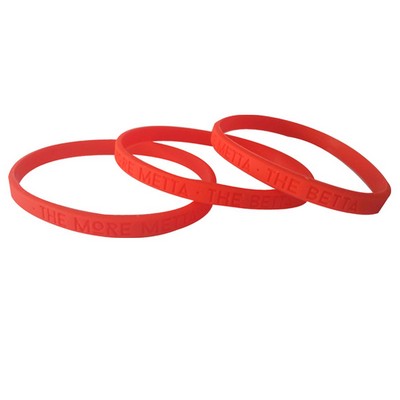 1/4" Embossed Silicone Wristband