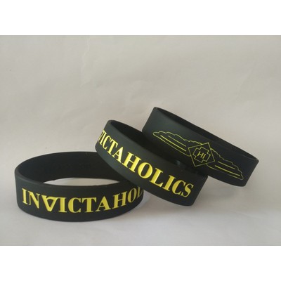 3/4" Deboss-Fill Silicone Wristbands