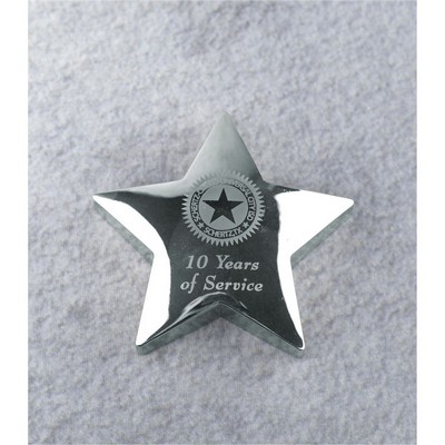 Silver Star Performer Paperweight