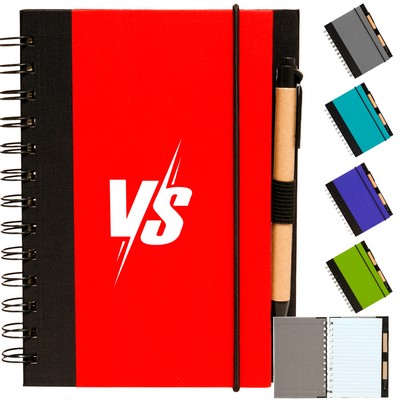 5" x 7" in Eco Friendly Spiral Notebook with Pen