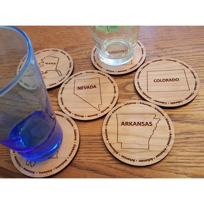 Hardwood State Coasters