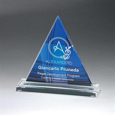 Clear Acrylic Triangle on Clear Base (6" x 5.75" x 2")