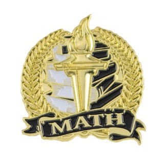Bright Gold Academic Math Lapel Pin (1-1/8")
