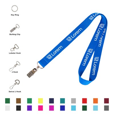 3/4" Premium Polyester Custom Printed Lanyard