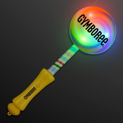 Flashing Lollipop Light Up Wand 9.25" - PRINTED