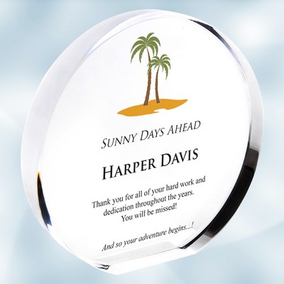 Color Imprinted Acrylic Circle Plaque (S)