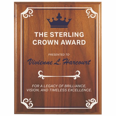 7" x 9" Step-Edge Genuine Walnut Plaque