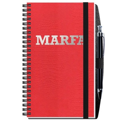 Embossed Alligator Textured Journal w/50 Sheets & Pen (5 ½"x 8 ½")