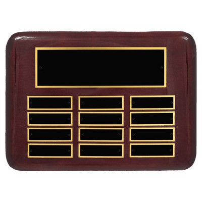Rosewood Piano Perpetual Plaque, 9 x 12", 12 plates
