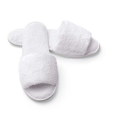 Men's Open Toe Micro Terry Slippers (Overseas - Embroidered)