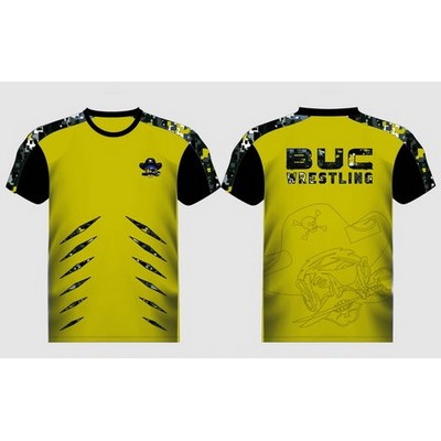 Adult short sleeve rash guard panel stitch