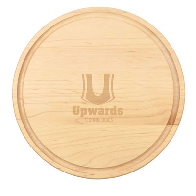 13 1/2" Maple Round Cutting Board with Juice Groove