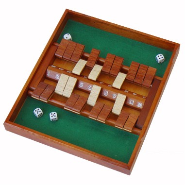 12" Shut-the-Box Dice Game