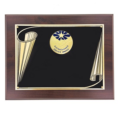 Award Plaque w/Distinguished Service Medallion (8" x 10")