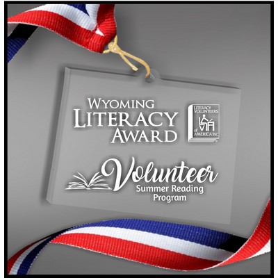 Wyoming Neck Medal in Clear Acrylic