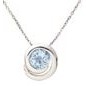 Jilco Inc. Sterling Silver Swirl Blue Topaz Pendant Necklace