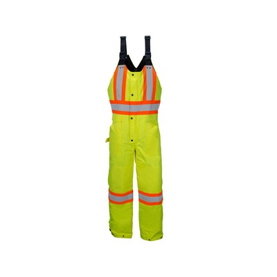 Lime Green Winter Traffic Overalls w/4" Tape