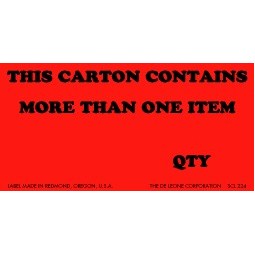 Carton Contains More Than One Item Matte Paper Labels - 2" x 4"
