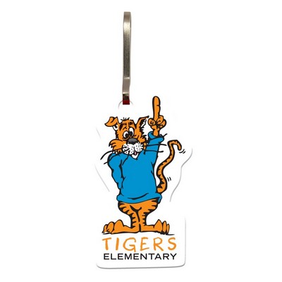 Custom shaped zippy clip 1/8" white