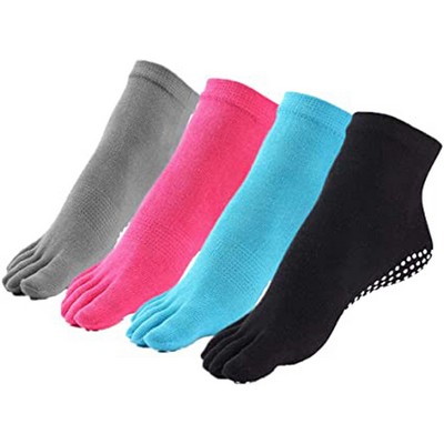 Non-Slip Cotton Toe Socks