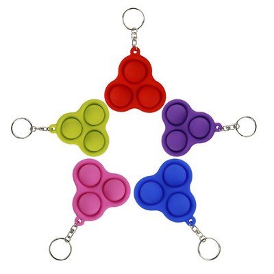 Triangular Fidget Simple Dimple Toy Key Ring