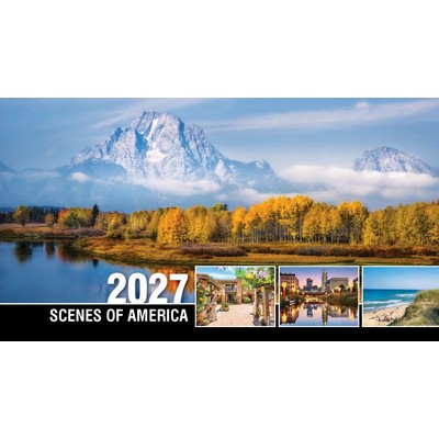 Scenes Of America Desk Tent 2027 Calendar English