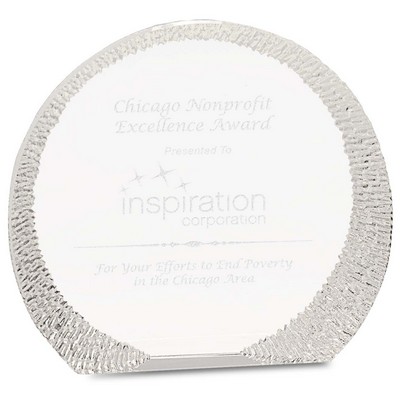 6 1/4" Rounded Crystal with Decorative Edge