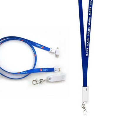 3" 1 Lanyard Charging Cable