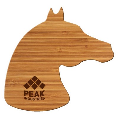 13" Horse Head Bamboo Cutting Board Thick Style