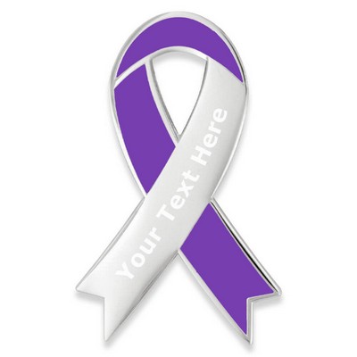 Awareness Ribbon Engravable Pin - Various Colors