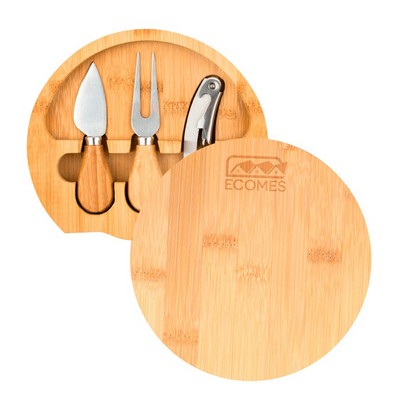 Gorgonzola Bamboo Cheese Board Set (Engraved Imprint)