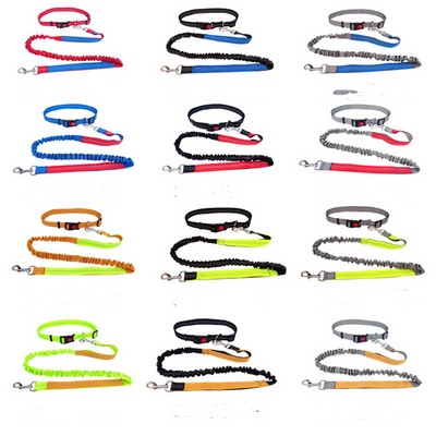 Running Waist Belt With Hand Free Elastic Dog Leash Traction Rope
