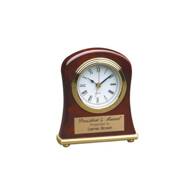 Rosewood Piano Finish Bell Shaped Desk Clock