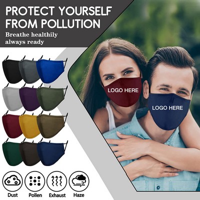 Cotton Face Mask w/Pocket for Filter Insert