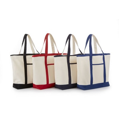 Deluxe Tote Bag w/Inside Zipper Pocket & 22" Handles (22"x16"x6")
