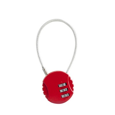 Combination Code Wire Lock 5.32" Wire Length Opp Packing