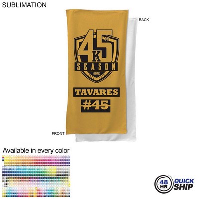 48 Hr Quick Ship - Team Towel in Microfiber Dri-Lite Terry, Sublimated Bench, Shower Towel (22"x44")