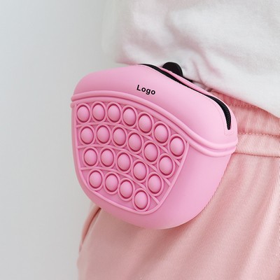 Dog Treat Bag Silicone Pet Portable Dog Training Fanny Bag