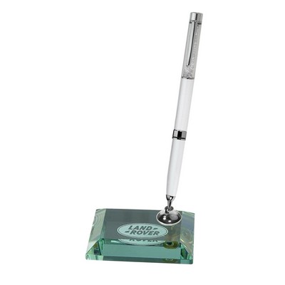 Jade Glass White Pen Set