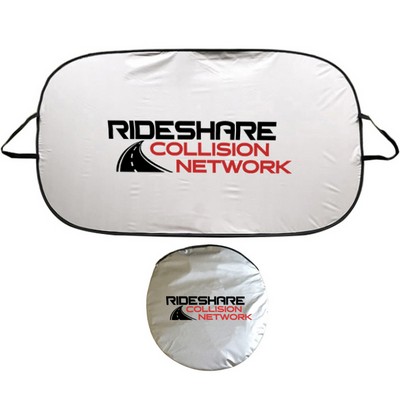 Car Windshield Sunshade(Front Window) W/Storage Pouch