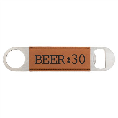 1 1/2" x 7" Rawhide Leatherette Bottle Opener