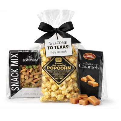 Snack Bag Trio/Popcorn,Trail Mix and Caramels