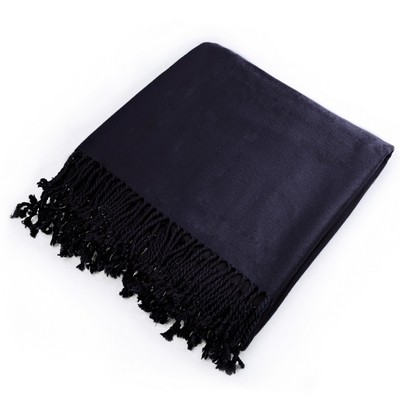 Navy Blue Bamboo Throw Blanket