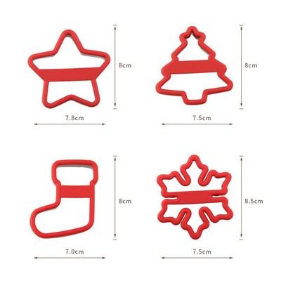 4PCS Christmas Cookie Cutters