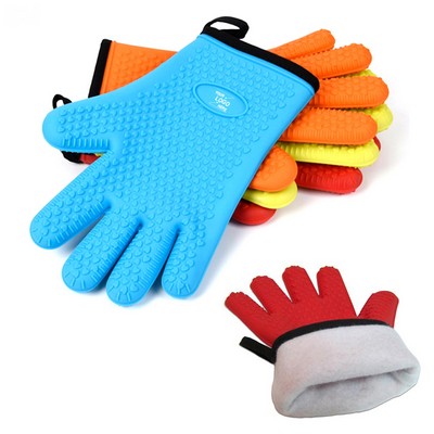 Silicone Oven Mitt w/Cotton Lining
